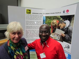 Maxwell Ayamba from Sheffield Environmental Movement meets Pat Wolseley - Lichen Expert at OPAL