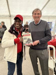 Maxwell with Author Keith Warrender at the 90th Anniversary Kinder Trespass Event.