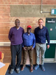 SEM Charity CEO Maxwell and SEM Trustee Mark Hutchingson with Liam McAleese, director of the Natural World Programme at Esmee Fairbairn Foundation.