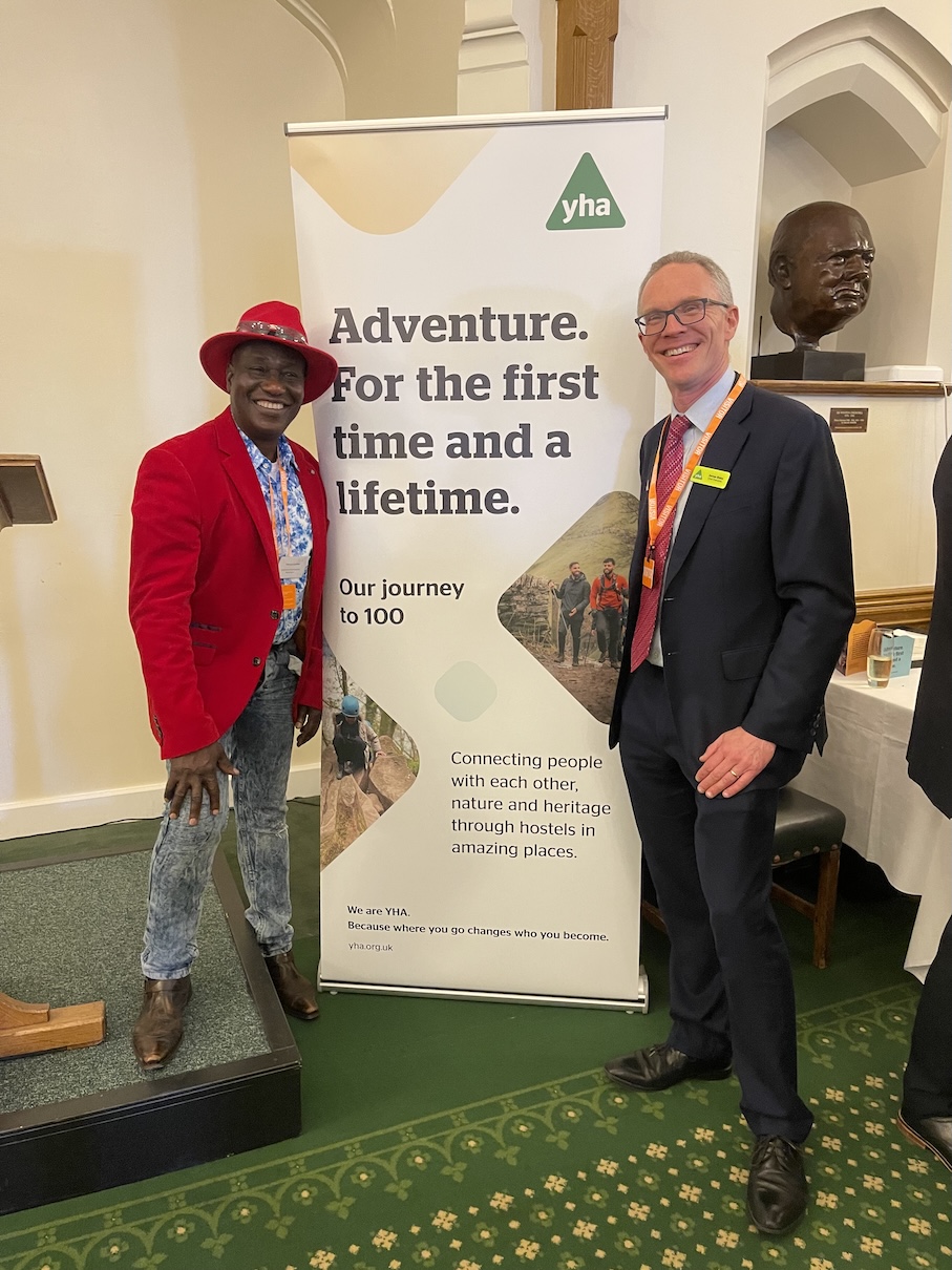 SEM's CEO, Maxwell Ayamba BEM with James Blake CEO YHA