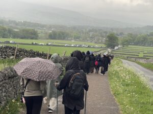 ROSHNI Women on a walk up Winnats Pass, Peak District National Park